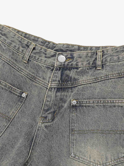 Men's Ripped Distressed Denim Jacket and Pants Set