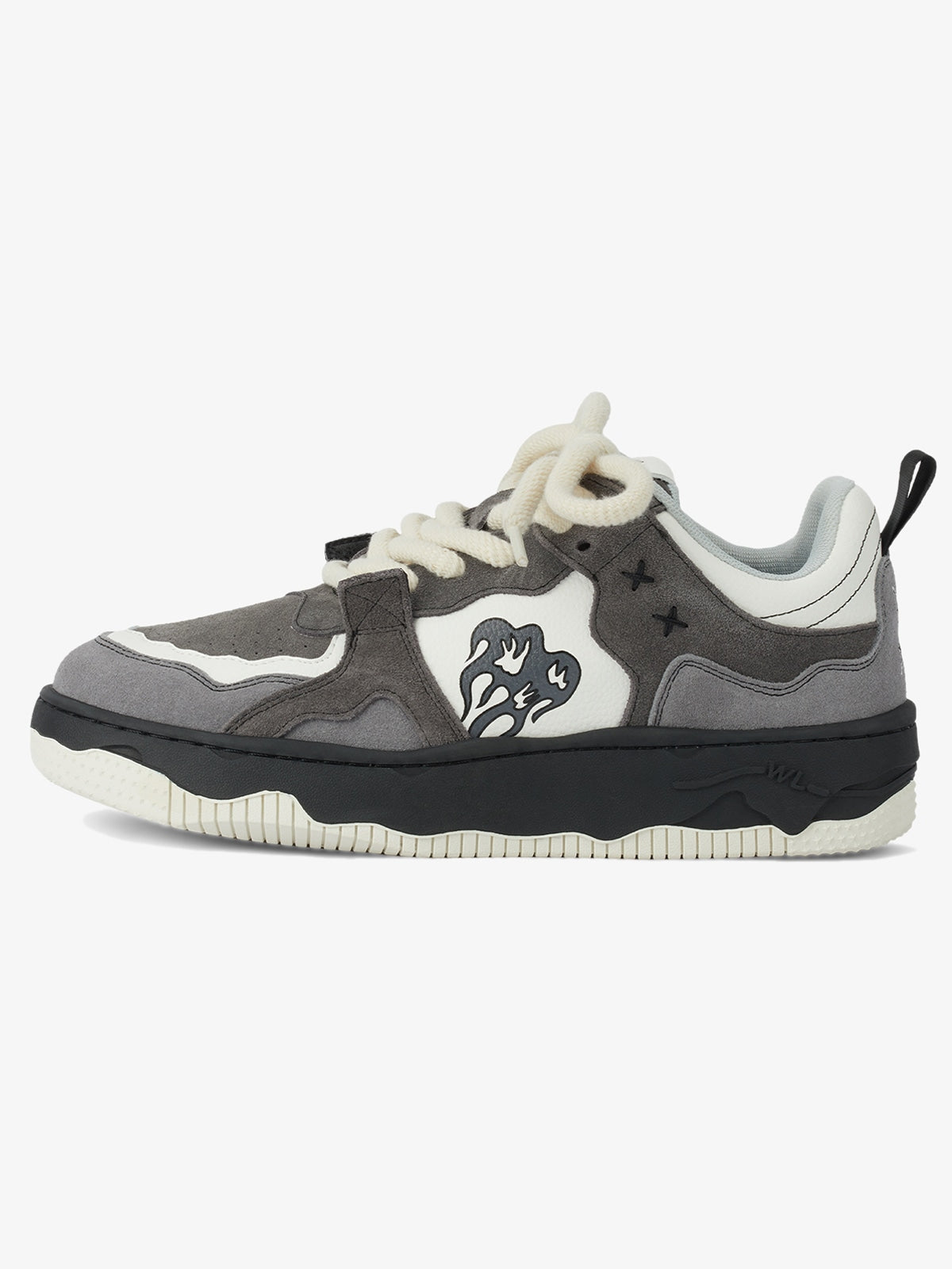 Monochrome camouflage street trainers ready for everyday wear