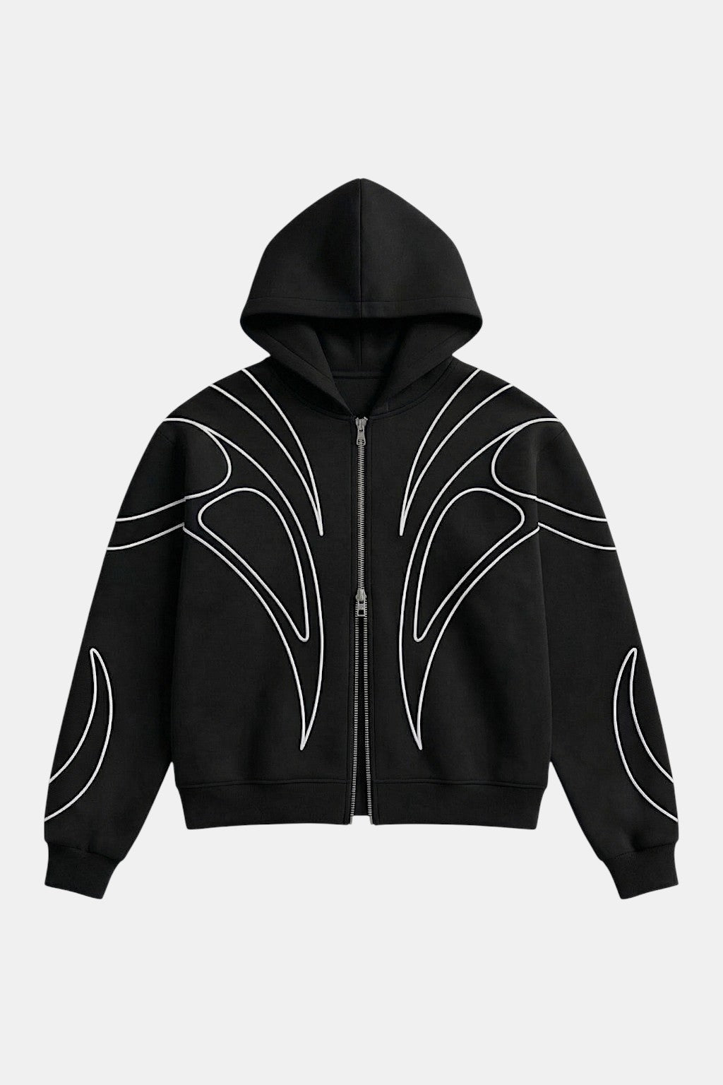 Back view of the Y2K cyber sweatshirt