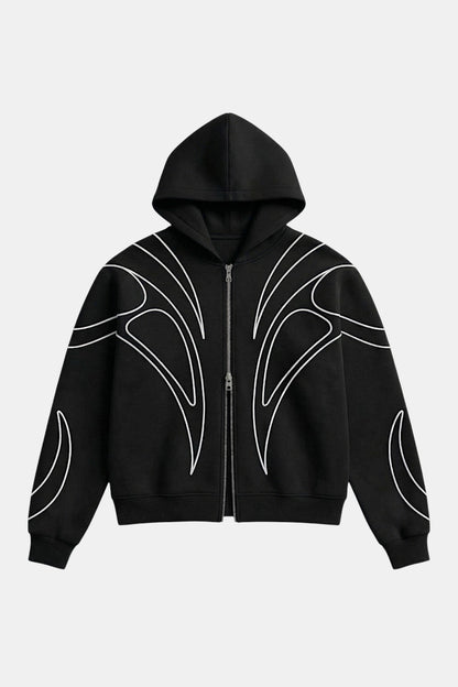 Back view of the Y2K cyber sweatshirt