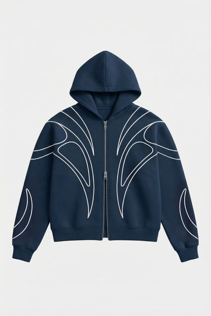 Y2K cyber sweatshirt shown from the front