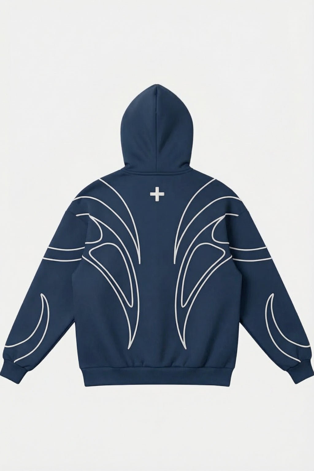 Close-up view of the Y2K cyber sweatshirt design