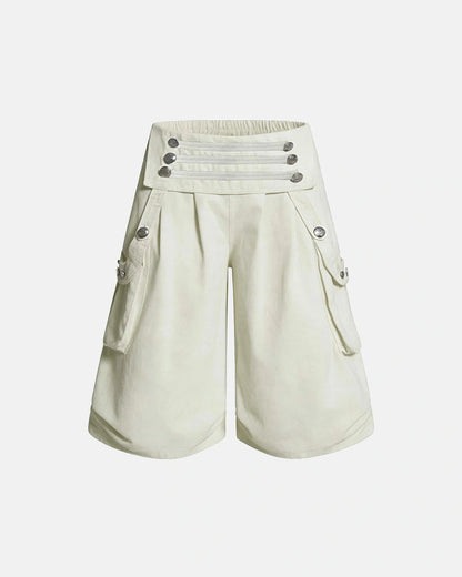 Men's Longline Cargo Shorts in Washed Cotton