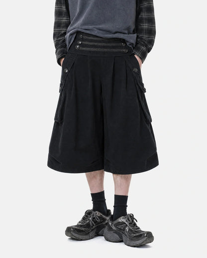 Men's cargo shorts shown from angled front view
