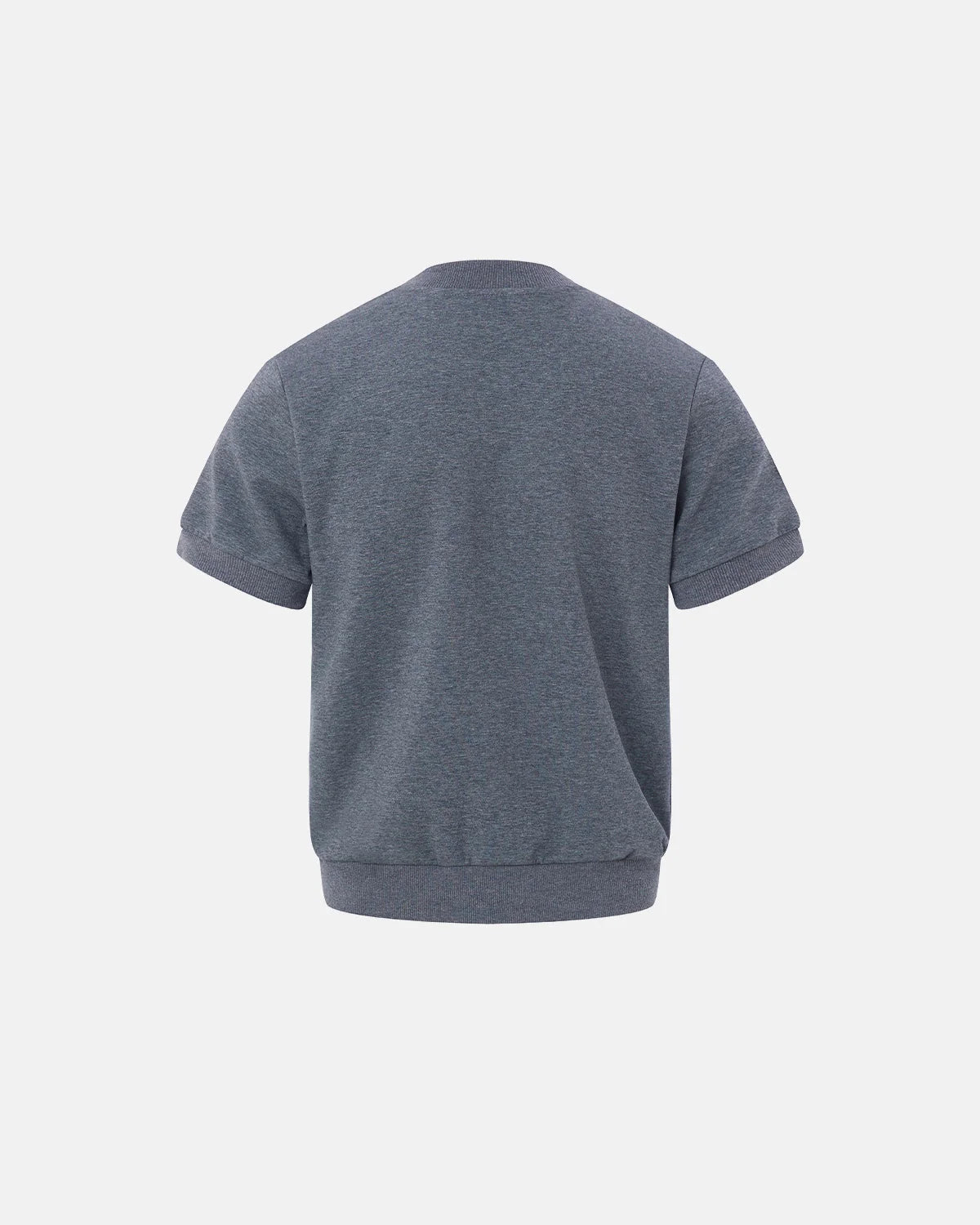 Close-up of the button placket on the short sleeve cardigan
