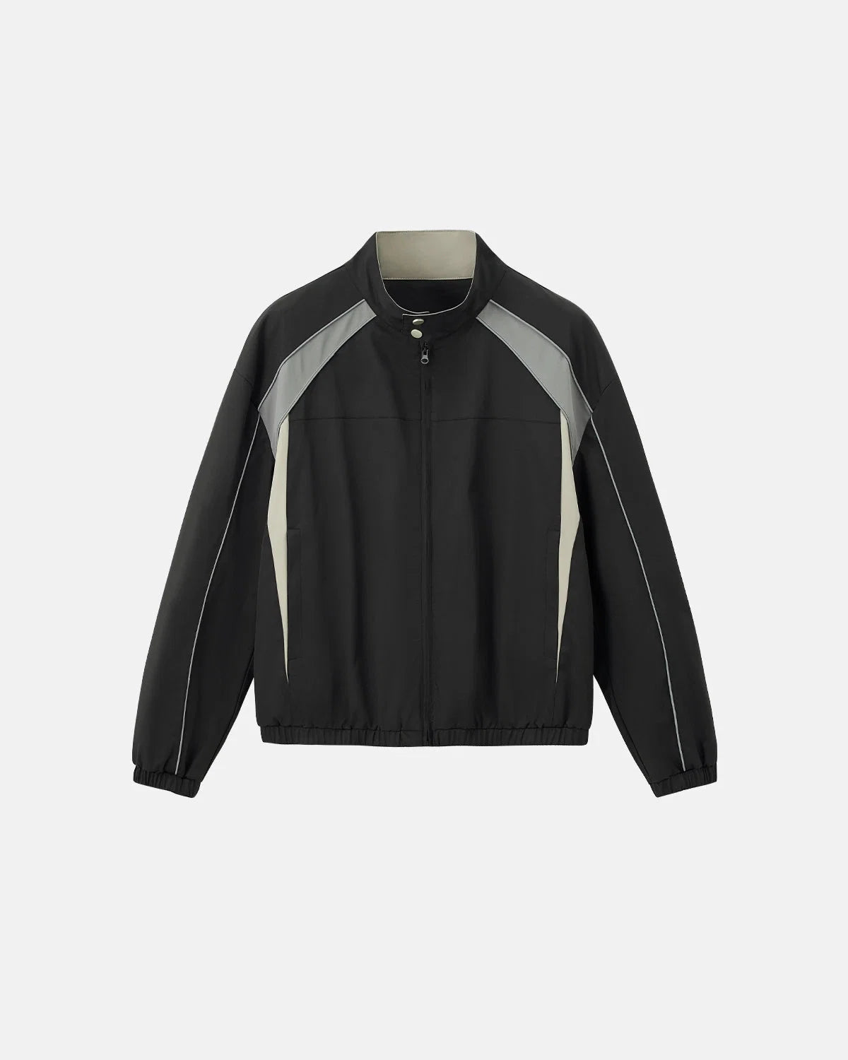 Reflective colour-block windbreaker jacket with a loose streetwear fit