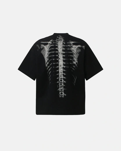 Textured waffle knit fabric on the ribcage graphic T-shirt