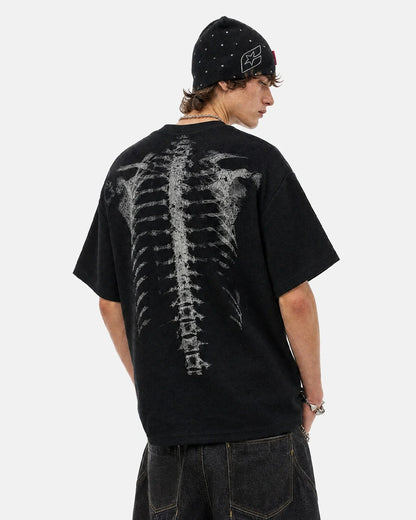 Boxy silhouette of the ribcage graphic T-shirt