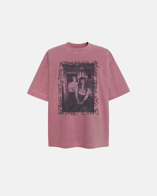 Back view of vintage washed oversized graphic T-shirt