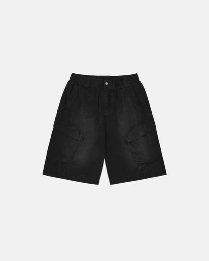Revelse™  Washed Cargo Shorts With Utility Pockets