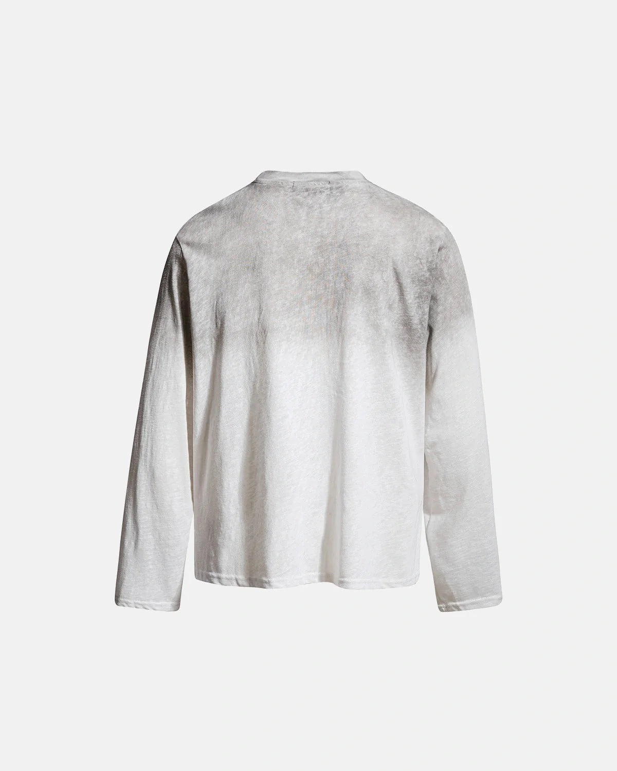 Front view of a washed cotton music graphic long sleeve T-shirt