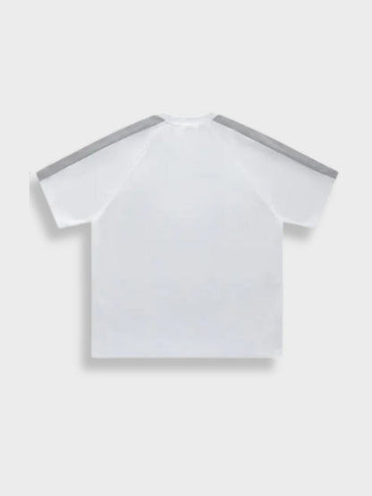 Detailed view of the vintage-inspired T-shirt design